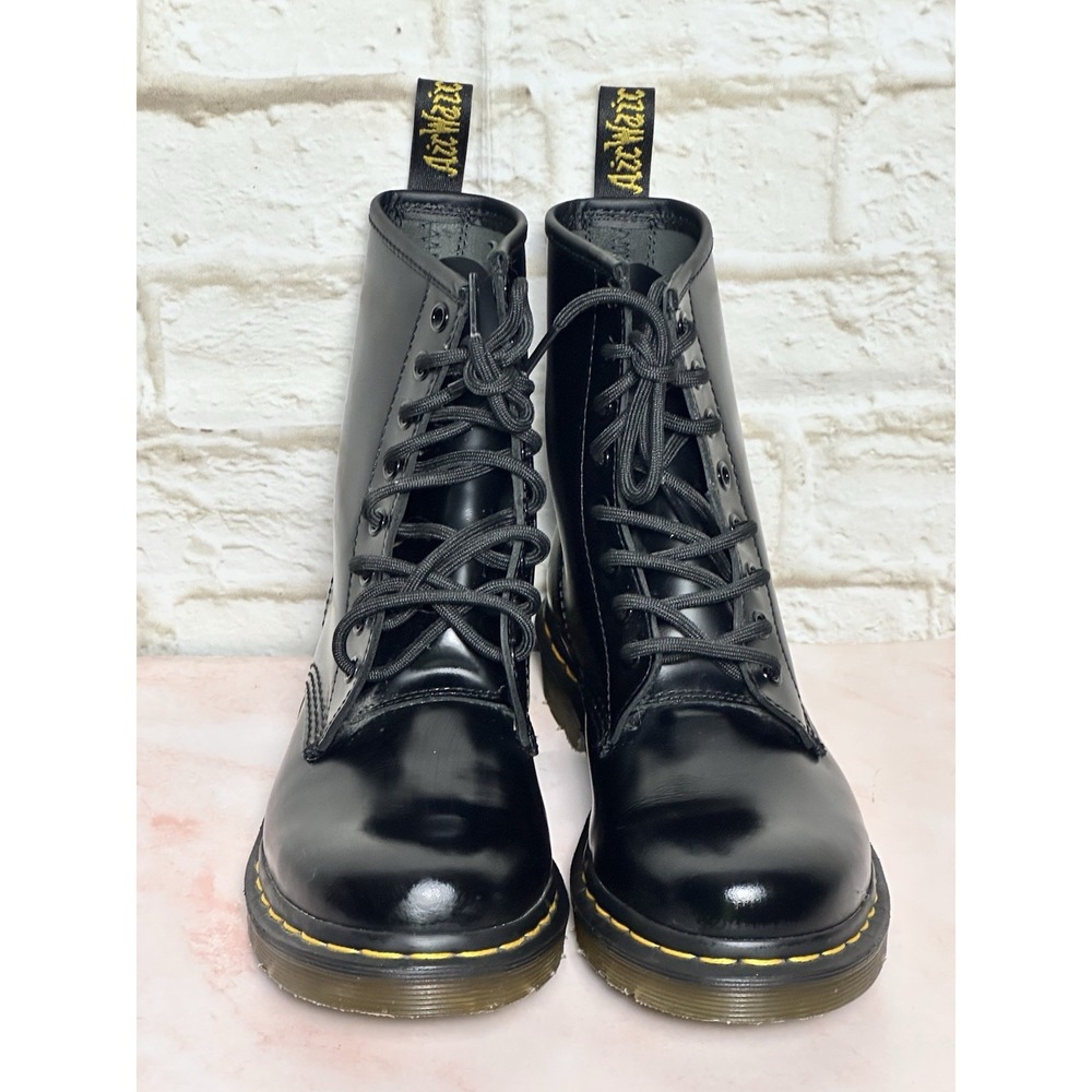 Dr. Martens Women's 1460W Original Smooth Leather Lace Up Boots - Black, Size 7 - Picture 16 of 16